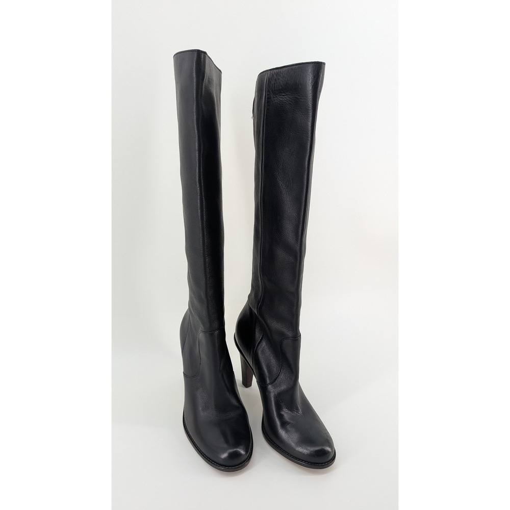 Beautiful Cole Haan Nike Air Black Leather Over The Knee Boots Size 8.5 B D34593